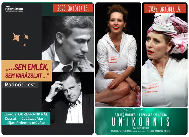 Okt. 13-14. - Radnóti + Unikornis - Színház a négyzeten